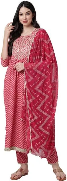 Amayra Women's Embroidered Nayra Cut Kurta Pant